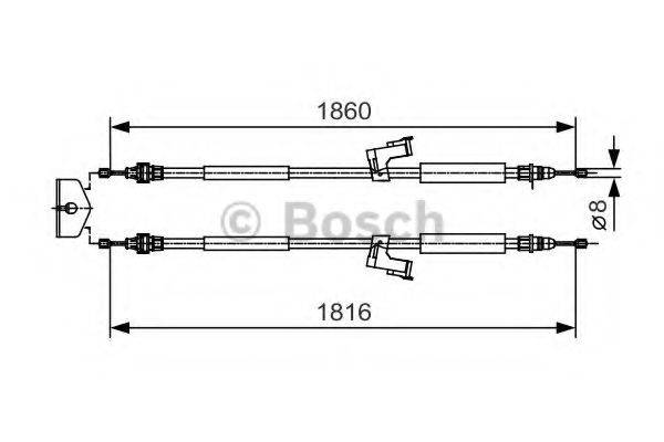 BOSCH 1987482019 Трос, стоянкова гальмівна система