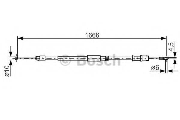 BOSCH 1987482032 Трос, стоянкова гальмівна система