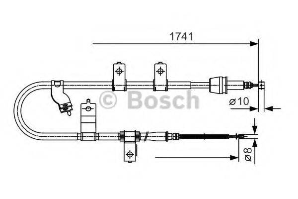 BOSCH 1987482076 Трос, стоянкова гальмівна система