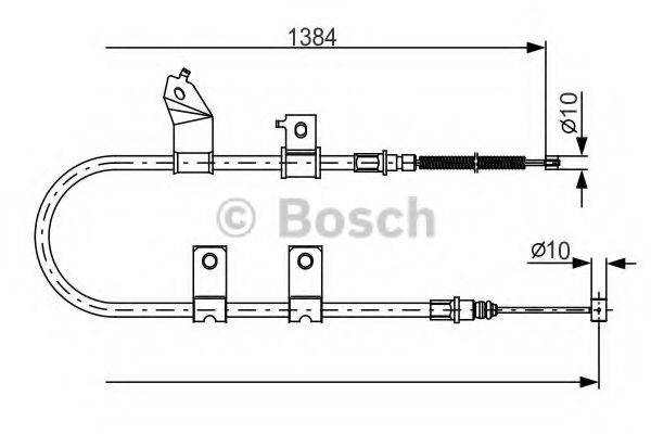 BOSCH 1987482082 Трос, стоянкова гальмівна система