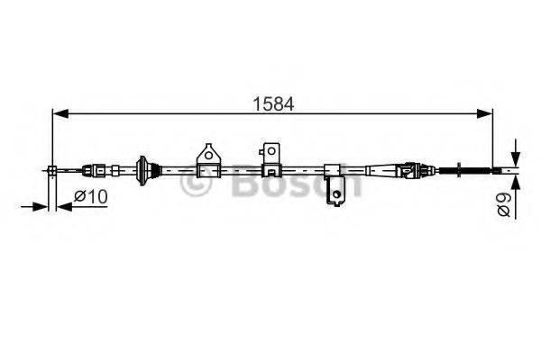 BOSCH 1987482099 Трос, стоянкова гальмівна система