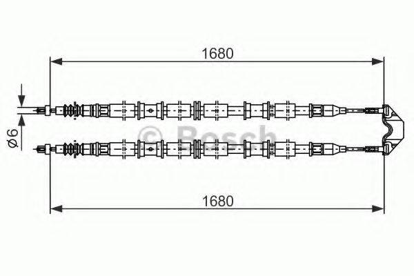 BOSCH 1987482107 Трос, стоянкова гальмівна система