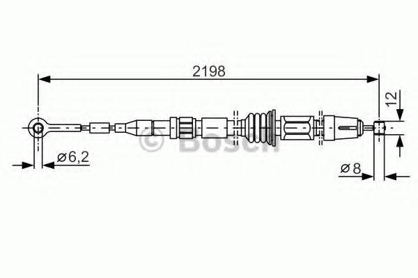 BOSCH 1987482127 Трос, стоянкова гальмівна система