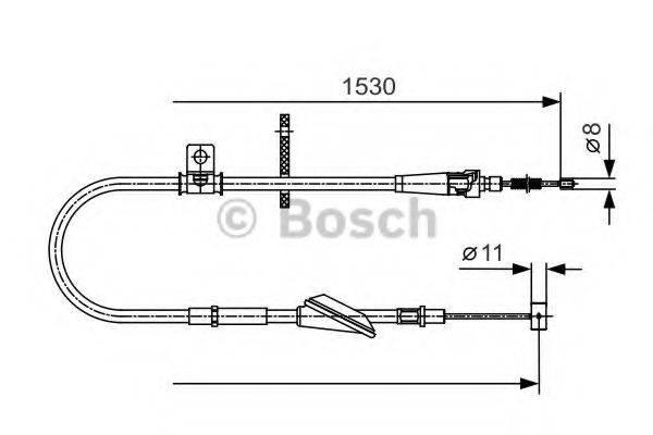 BOSCH 1987482136 Трос, стоянкова гальмівна система