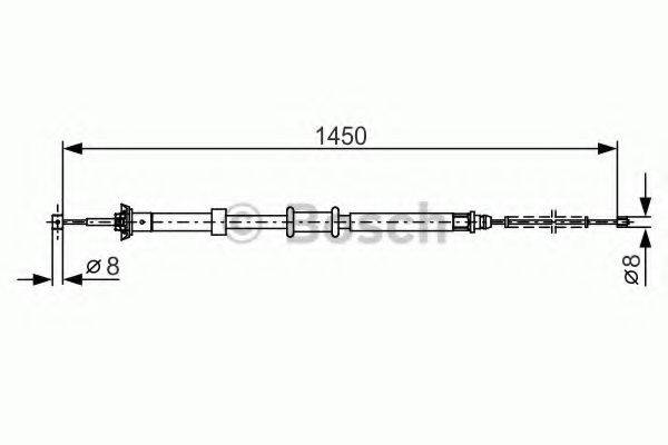 BOSCH 1987482199 Трос, стоянкова гальмівна система