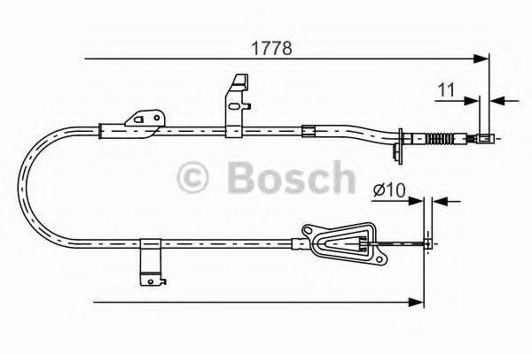 BOSCH 1987482304 Трос, стоянкова гальмівна система