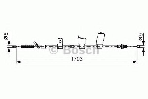 BOSCH 1987482338 Трос, стоянкова гальмівна система