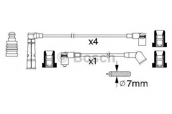 BOSCH 0986356354 Комплект дротів запалювання