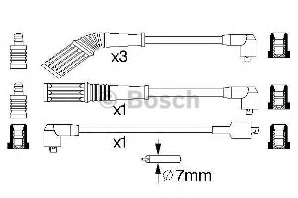 BOSCH 0986357075 Комплект дротів запалювання