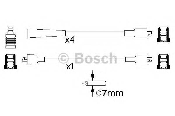 BOSCH 0986357133 Комплект дротів запалювання