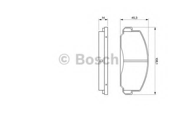 BOSCH 0986424055 Комплект гальмівних колодок, дискове гальмо