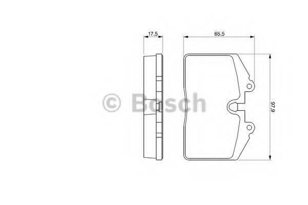 BOSCH 0986424103 Комплект гальмівних колодок, дискове гальмо