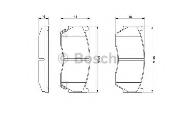 BOSCH 0986424369 Комплект гальмівних колодок, дискове гальмо