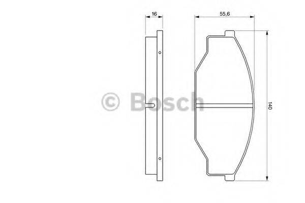 BOSCH 0986424382 Комплект гальмівних колодок, дискове гальмо