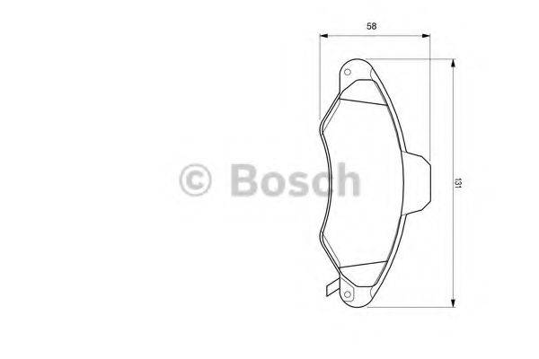 BOSCH 0986424644 Комплект гальмівних колодок, дискове гальмо