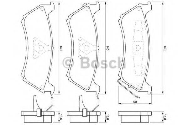 BOSCH 0986424648 Комплект гальмівних колодок, дискове гальмо