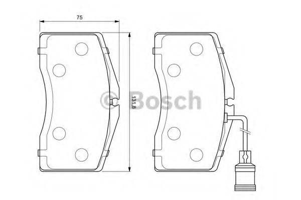 BOSCH 0986424664 Комплект гальмівних колодок, дискове гальмо