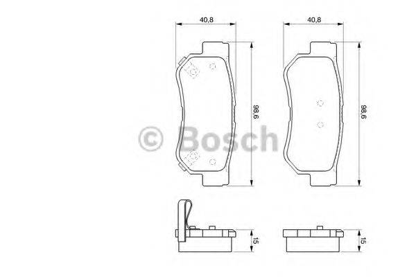 BOSCH 0986424728 Комплект гальмівних колодок, дискове гальмо