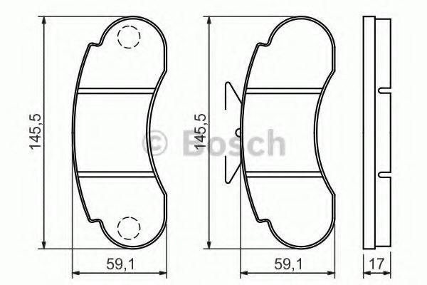 BOSCH 0986460947 Комплект гальмівних колодок, дискове гальмо