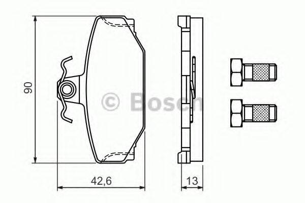 BOSCH 0986460995 Комплект гальмівних колодок, дискове гальмо