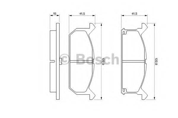 BOSCH 0986461751 Комплект гальмівних колодок, дискове гальмо