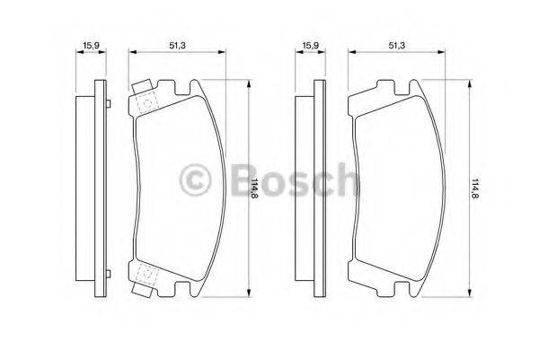 BOSCH 0986461760 Комплект гальмівних колодок, дискове гальмо