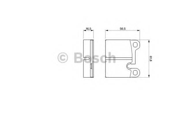 BOSCH 0986464671 Комплект гальмівних колодок, дискове гальмо