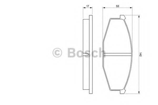 BOSCH 0986468630 Комплект гальмівних колодок, дискове гальмо