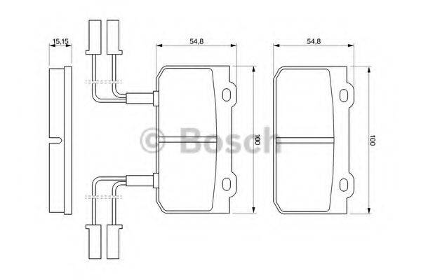 BOSCH 0986469441 Комплект гальмівних колодок, дискове гальмо