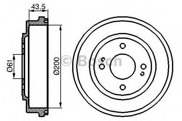 BOSCH 0986477081 Гальмівний барабан