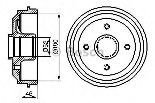 BOSCH 0986477116 Гальмівний барабан