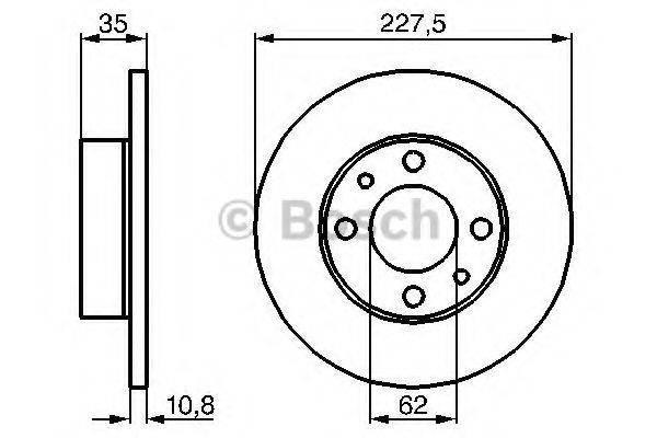 BOSCH 0986478063 гальмівний диск