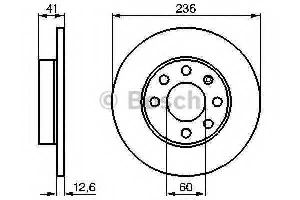 BOSCH 0986479B20 гальмівний диск