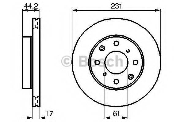 BOSCH 0986478203 гальмівний диск