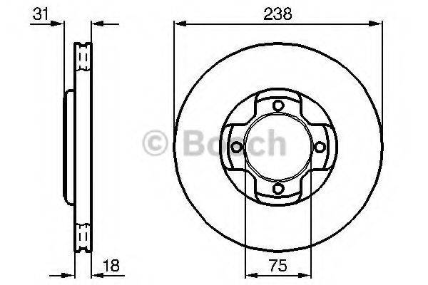 BOSCH 0986478249 гальмівний диск