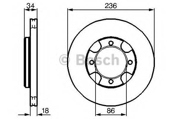 BOSCH 0986478277 гальмівний диск