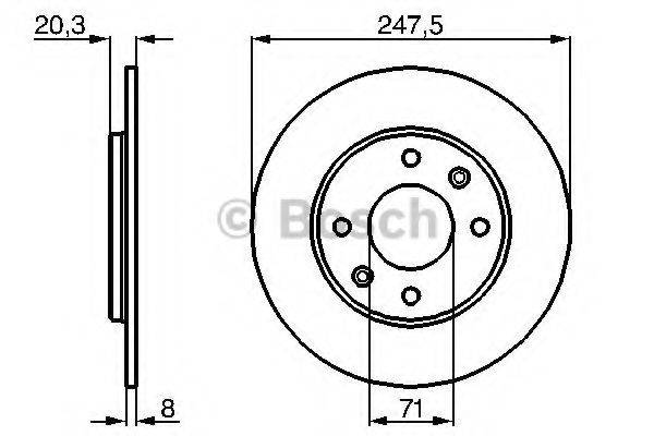 BOSCH 0986478371 гальмівний диск