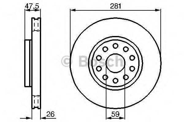 BOSCH 0986478460 гальмівний диск