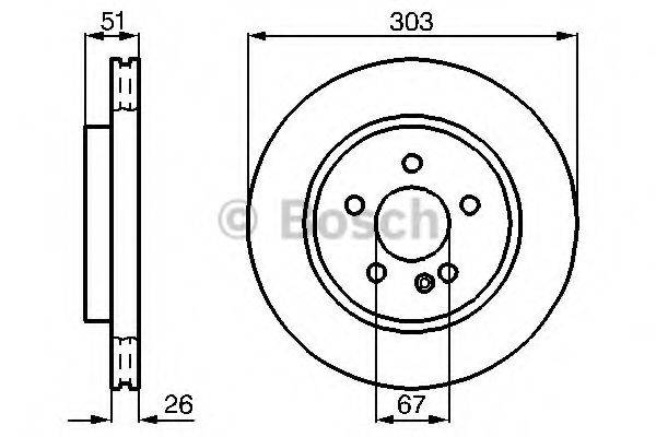 BOSCH 0986478468 гальмівний диск