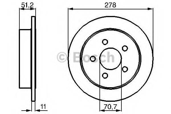 BOSCH 0986478487 гальмівний диск