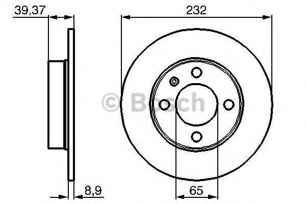 BOSCH 0986479C67 гальмівний диск