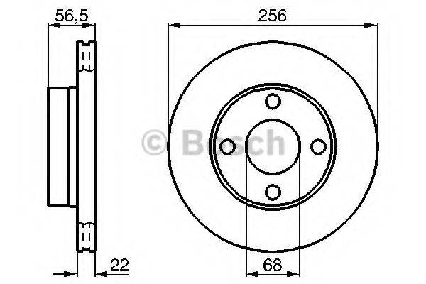 BOSCH 0986478550 гальмівний диск