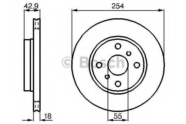 BOSCH 0986478585 гальмівний диск