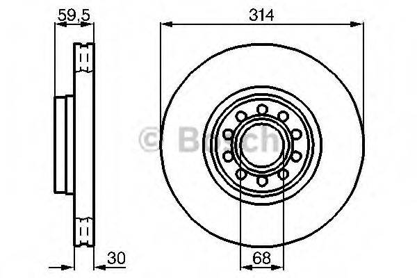 BOSCH 0986478617 гальмівний диск