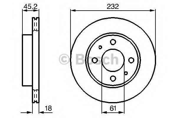 BOSCH 0986478650 гальмівний диск