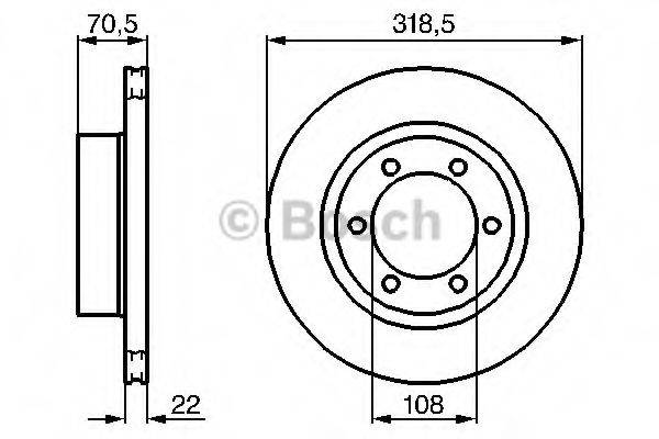 BOSCH 0986478698 гальмівний диск