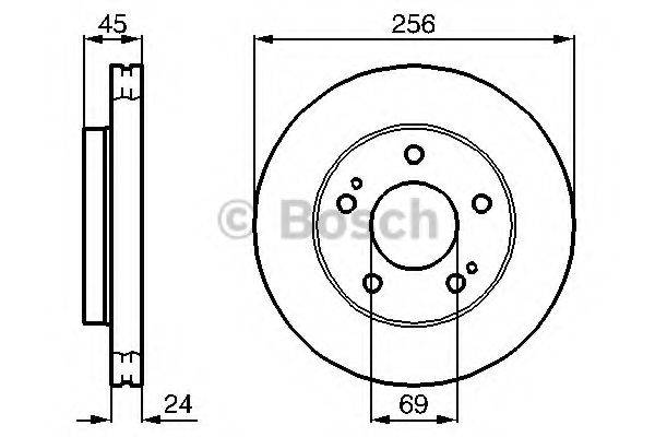 BOSCH 0986478708 гальмівний диск