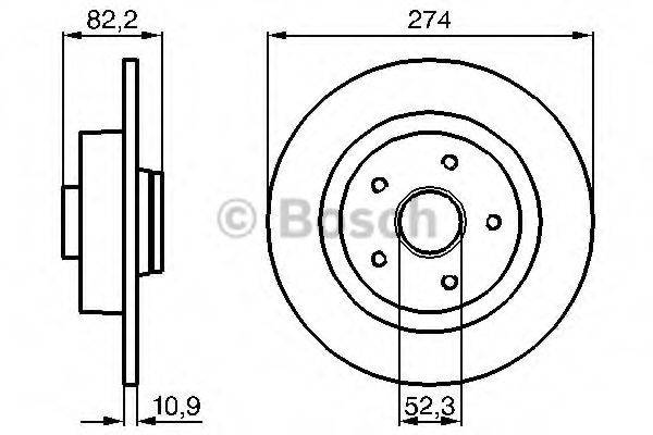 BOSCH 0986478744 гальмівний диск