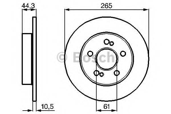 BOSCH 0986478758 гальмівний диск