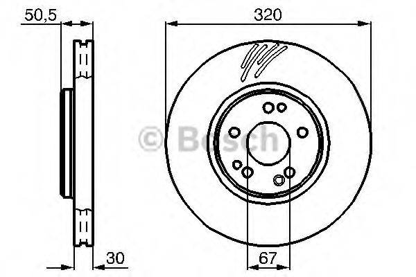 BOSCH 0986478791 гальмівний диск